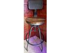 Tall Industrial Bar Stool w/ Back Rest LOCAL PICKUP ONLY