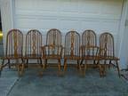 Set 6 Dining Chairs French Chippendale Country Windsor