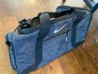 New Nike Duffle Gym Bag - Heather Gray Grey Black
