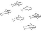 25 Count Shaped Paper Clips Shark Whale Lover Gifts Desk