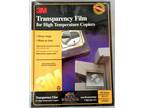 3M Transparency Film PP2950 For High Temp Copiers 100 Sheets