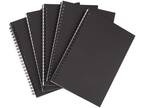 Wotion A5 Black Spiral Notebook Blank Sketchbook Unruled