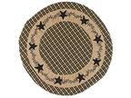 Country Stars and Berries round Table Mat - 14 inch