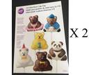 2 Wilton 3D Mini Bear Pops Pans w/clips for cakes candy baby