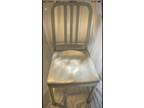Navy style aluminum chairs, set of 4, LOCAL PICK UP ONLY