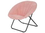 Mainstays Velvet Folding Chair, Blush