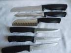 6 Vintage Faberware Chef Kitchen Knives