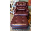 Luxury, Custom, Classic Leather Company Chair + Matching