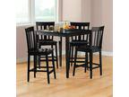 Dining Set Wood Table Counter Height Bar Pub 4 Chairs