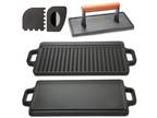 Cast Iron Griddle Stove Top Grill Griddle for Gas Stove Top