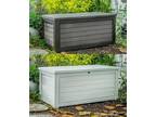 Keter 165 Gallon Outdoor Patio Storage Deck Box Bench