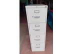 Four Drawer Vertical Metal 'Hon' File Cabinet With Key!