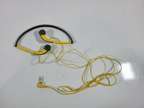vintage Sony Sports Lightweight Headphones Folding Yellow
