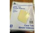 Clear Tab - Binder Indexes - Fits most 3-ring binders -