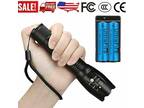 Tactical 5modes 990000LM Zoomable LED FLashlight +Battery