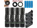 US 990000 Lumens Tactical Zoomable Focus LED Flashlight