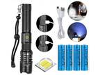 990000LM Zoomable XHP50 5Mode LED Rechargeable Flashlight