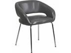 Flash Furniture Leather Lounge Chair - Gray