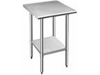 ROCKPOINT Stainless Steel Table for Prep & Work 24x24 Inches
