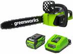 Greenworks 40V 16" Brushless Cordless Chainsaw 4.0Ah Battery