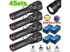 3x/4x 990000LM Zoomable LED XHP50 Flashlight 3Modes Aluminum