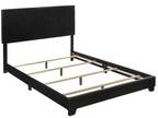 Faux Leather Bed, Black, Queen