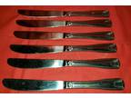 6 Walco Fanfare Stainless Dinner Knives Approx 9.5 Nice
