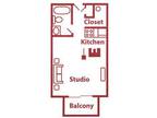 450ft² - Air Conditioned Studio (East) (map)