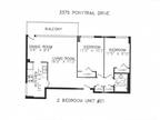 Ferrand Construction - 2 bedroom, 1 bathroom, balcony, end of the hallway