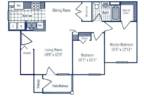 Lakestone - 2A - Two Bedroom, One Bath (downstairs)