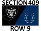 2 Tickets - Las Vegas Raiders vs Indianapolis Colts - 2022