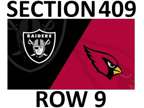2 Tickets - Las Vegas Raiders vs Arizona Cardinals - 2022