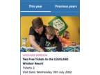 REDUCED* 2 x Legoland Windsor resorts tickets E-tickets