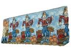 Table Runner Vintage Scarecrows Pumpkins Apples Fall Decor