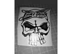 skidoo skull sticker vinyl decal for car and others