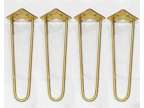 6" to 40" Solid Brass Heavy Duty Hairpin Legs Set of 4 Solid