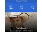 Garth Brooks Tickets - Gillette Stadium - May 21st