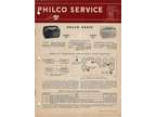 Philco Radio Radio Service Manuals Lot of 7 Models Including