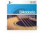 D'Addario EJ16-3D Phosphor Bronze Acoustic Guitar Strings -