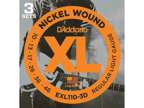 D'Addario EXL110-3D Nickel Wound Electric Guitar Strings -