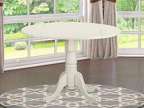 East West Furniture DLT-WHI-TP Round Table with 29" Drop