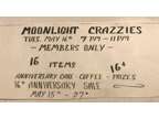 Moonlight Crazzies Ticket 16th Anniversary Sale Members Only