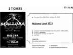 2 Tickets to Maluma Land 2022 in Vegas (W/ V.I.P Upgrades).