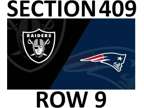2 Tickets - Las Vegas Raiders vs New Englang Patriots -