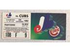 Ticket stub 1992 Sept. 26 19:35 Expos vs Cubs Section 108