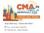 CMA Music Festival - 4 Day Passes - Two Tickets Lower Level