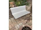 Chrome coloured outdoor seating Bench for Two