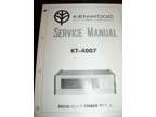 Original Kenwood Kt-4007 Service Manual Nice!
