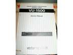 Original Vector Research Service Manual Vu-1500 Nice!