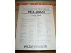 Original Vector Research Service Manual Vrx-8000 Nice!